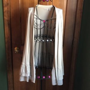 LOGO Lori Goldstein Open Front Knit Top XL